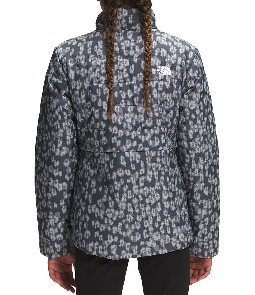 The North Face Little/Big Girls 5-18 Leopard Printed Reversible Mossbud Swirl Jacket