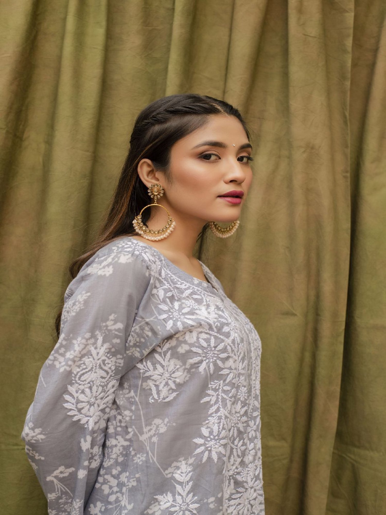 Jewelz Trendy Dangler Earrings Embellished With Small Pearls for Girls & Women