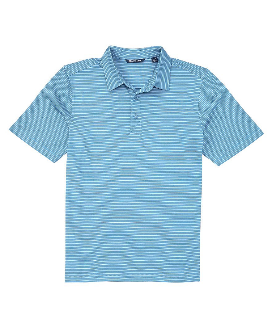 Cutter & Buck Forge Pencil Stripe CB DryTec Short-Sleeve Polo