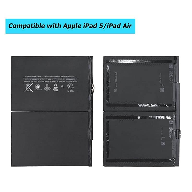 A1484 Replacement Battery 67126700 Battery Compatible with Apple iPad 5 iPad Air A1474 A1475 iPad Mini Air MD785LLA MF532LLA