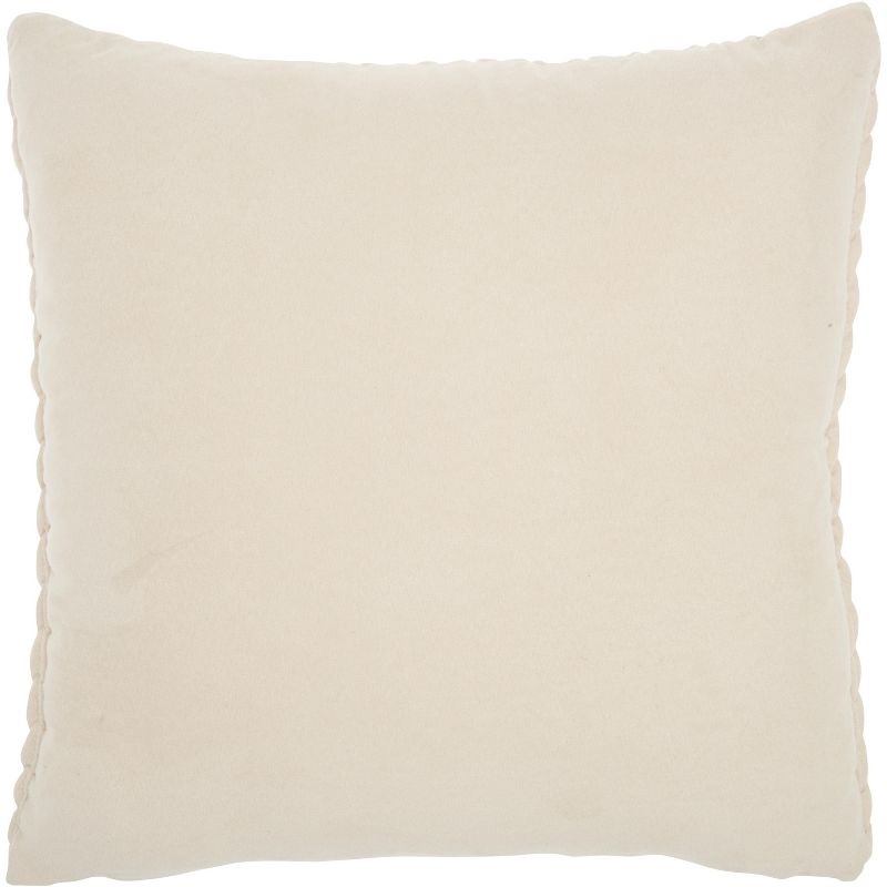 Nourison Life Styles Quilted Chevron Ivory Throw Pillow - 18" x 18"