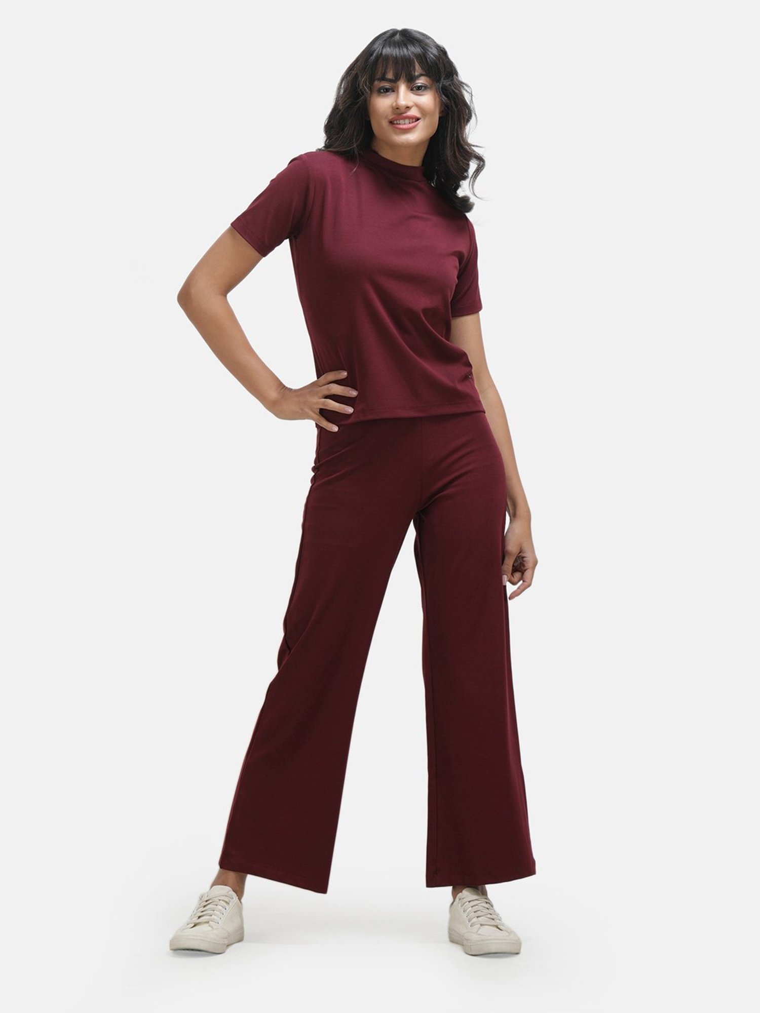 KOI SLEEPWEAR Maroon Top With Pants