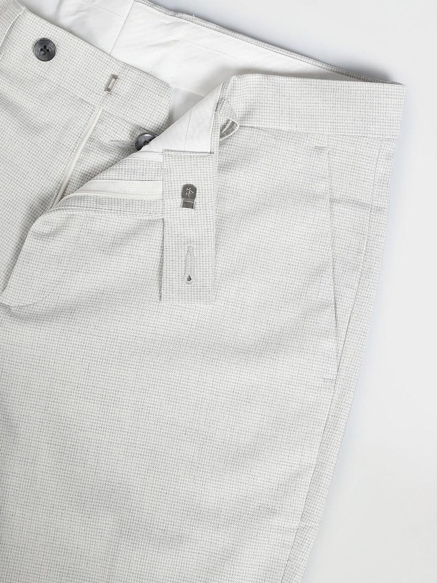 Arrow Light Grey Slim Fit Trousers