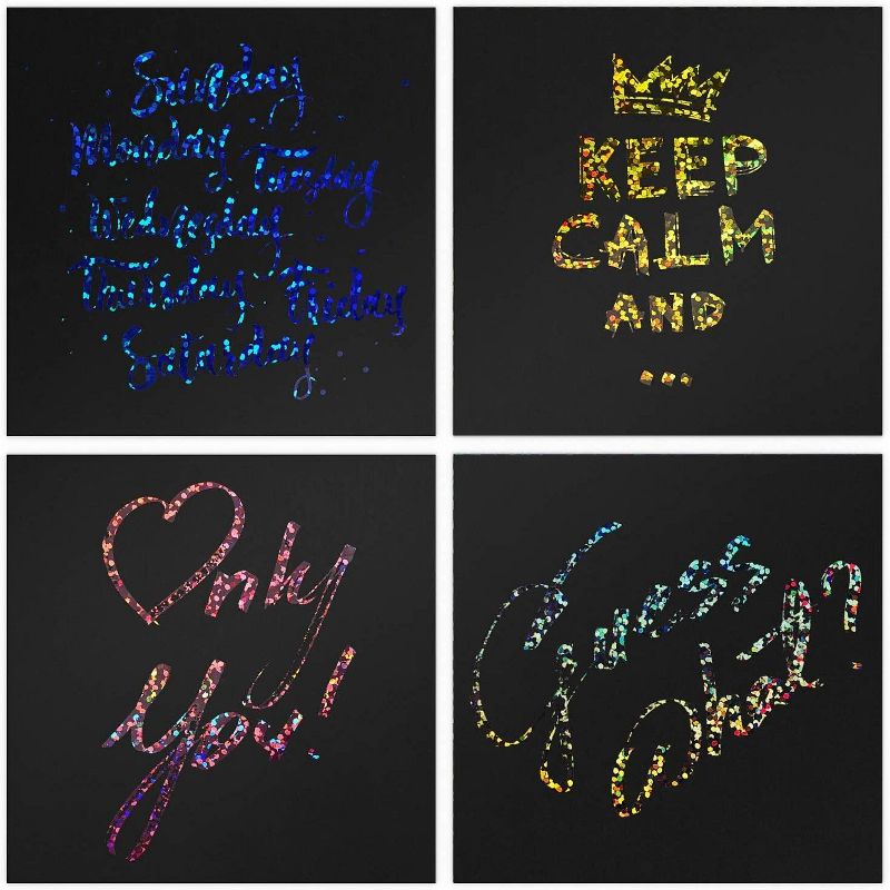 Arteza Scratch Paper Notes Art Supply Set- Rainbow & Holographic - 202 Piece (ARTZ-8714)