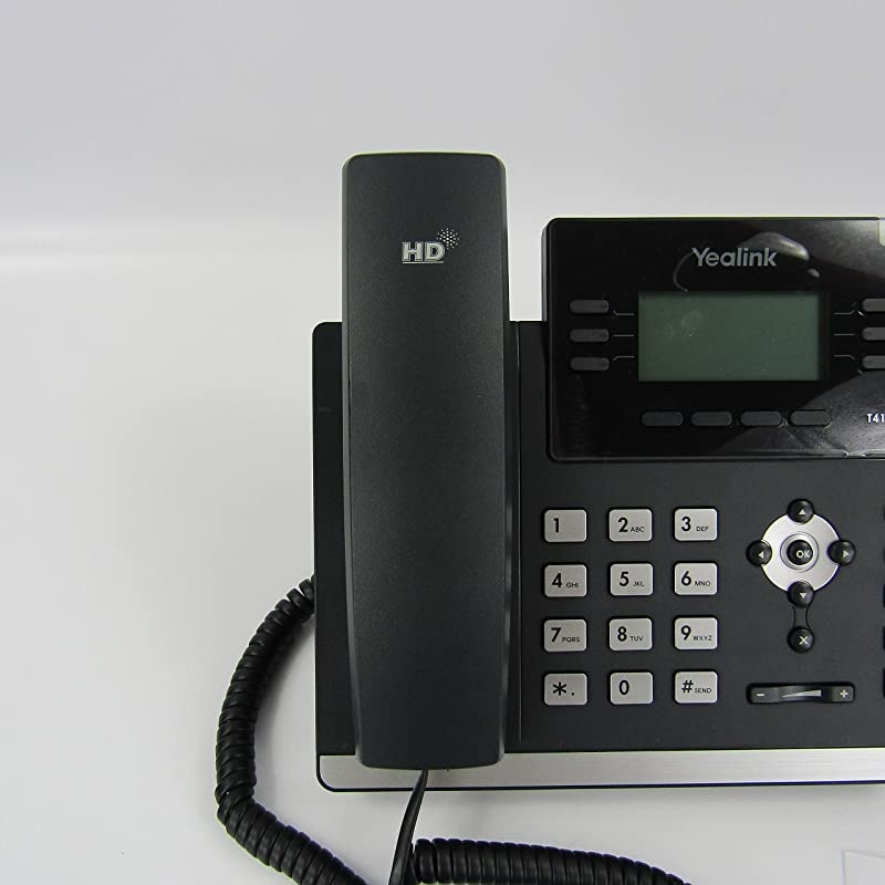 T41S IP Phone 6 Lines 27Inch Graphical LCD DualPort 10100 Ethernet 8023af PoE Power Adapter Not Included SIPT41S