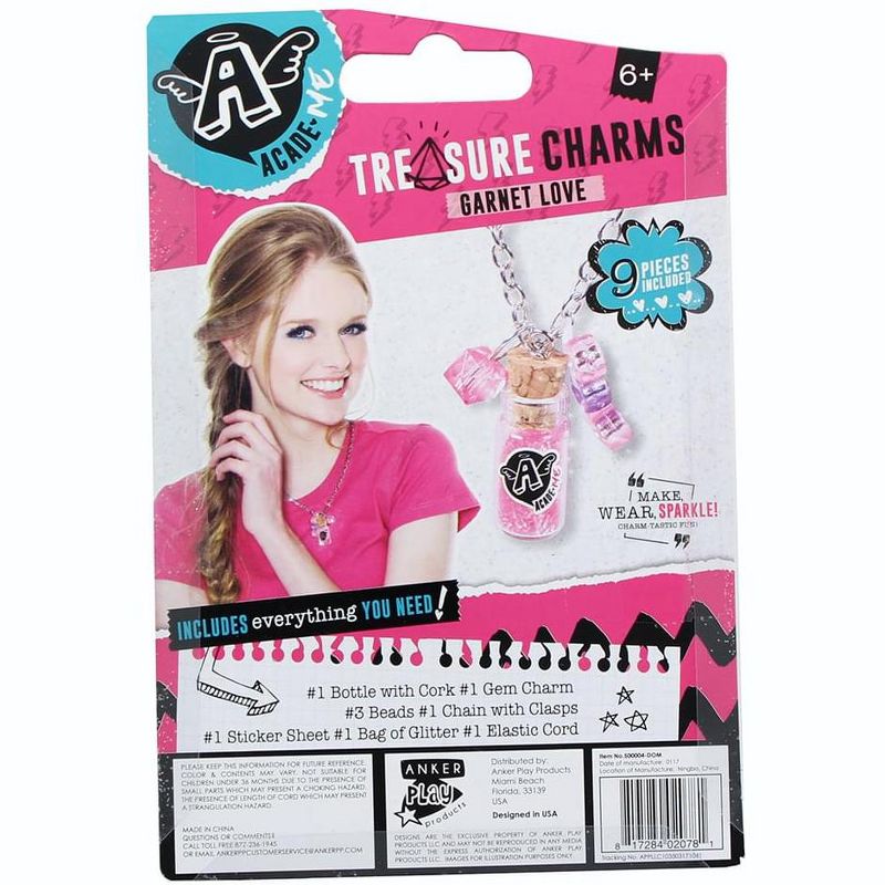 Anker Play Acade-Me Treasure Charm Bracelets Jewelry Craft Kit: Garnet Love (Pink)