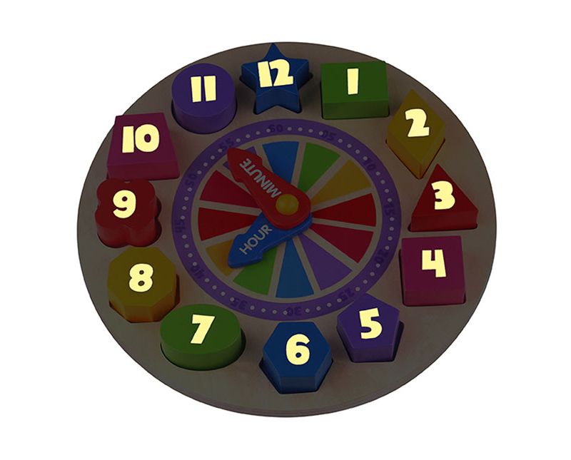  Fat Brain Toys What Time Is It? Glow-In-The-Dark Clock Puzzle FB168-1