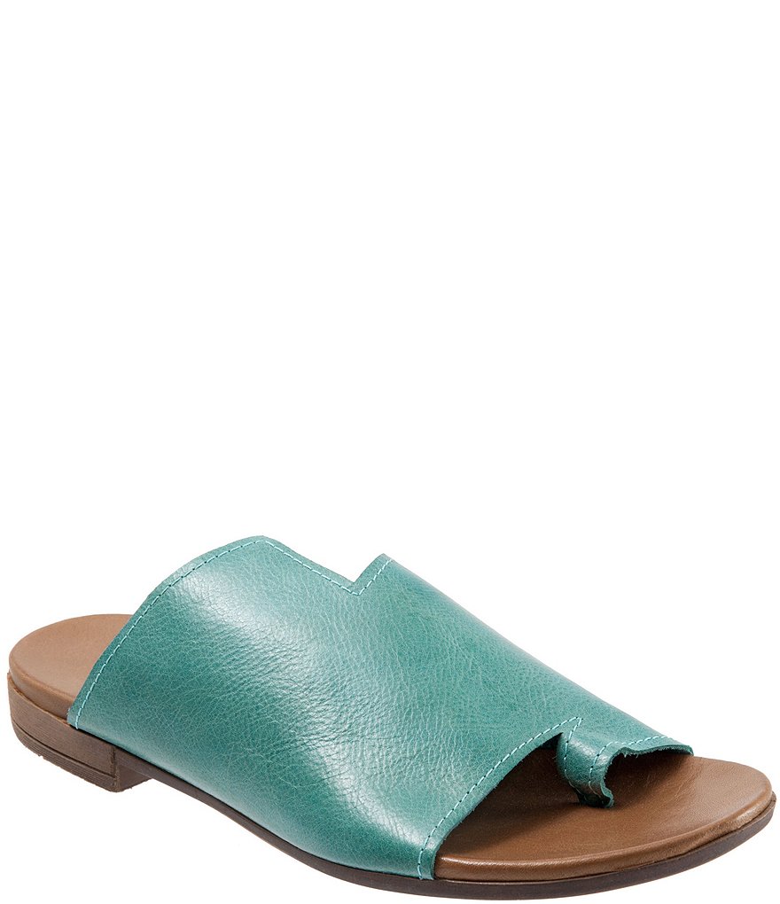 Bueno Tulla Toe Post Leather Slide Sandals