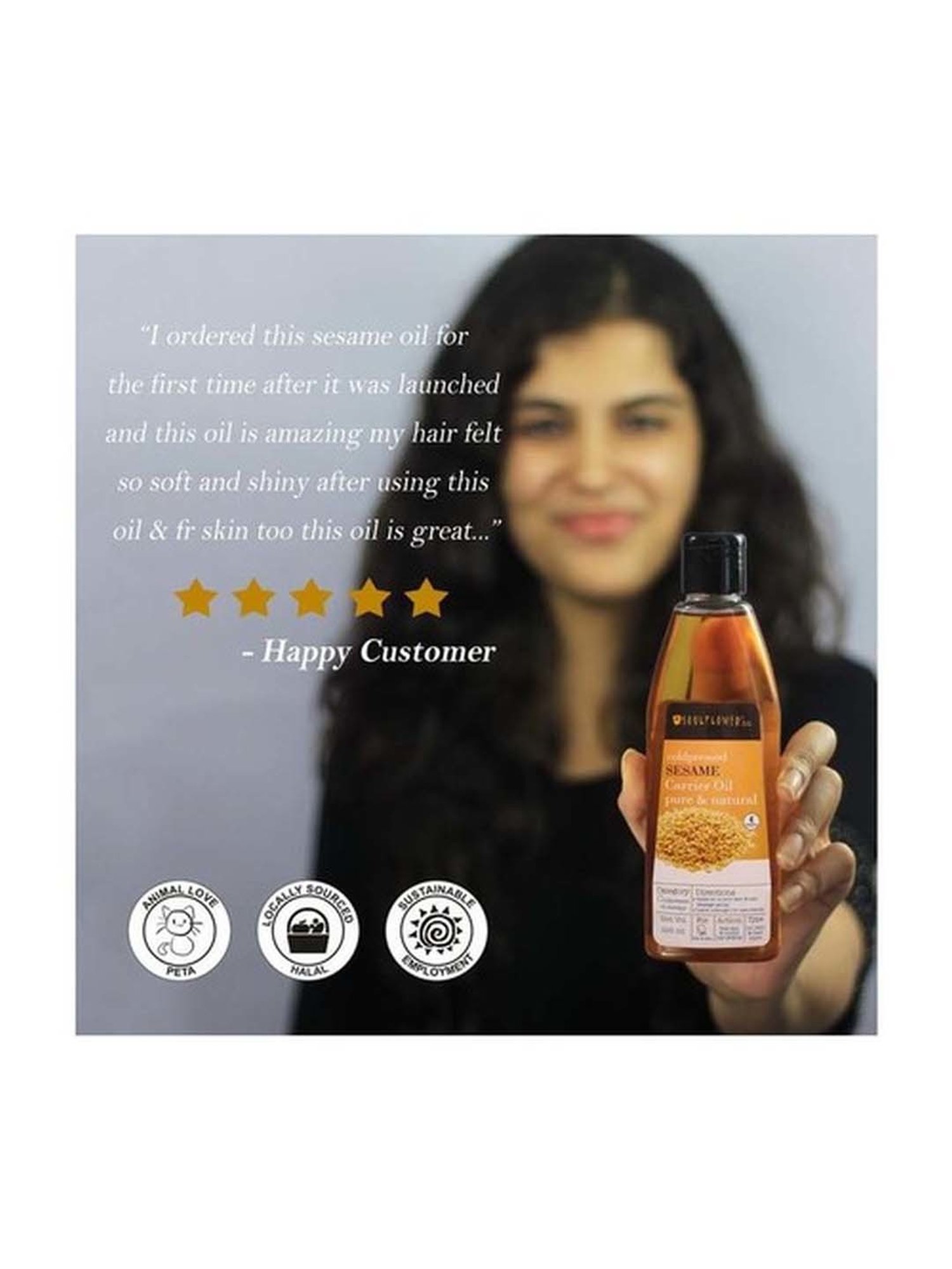 Soulflower Coldpressed Sesame Carrier Oil - 225 ml