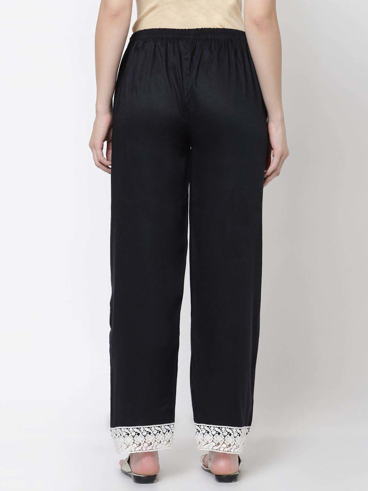 DART STUDIO Black Regular Fit Palazzos