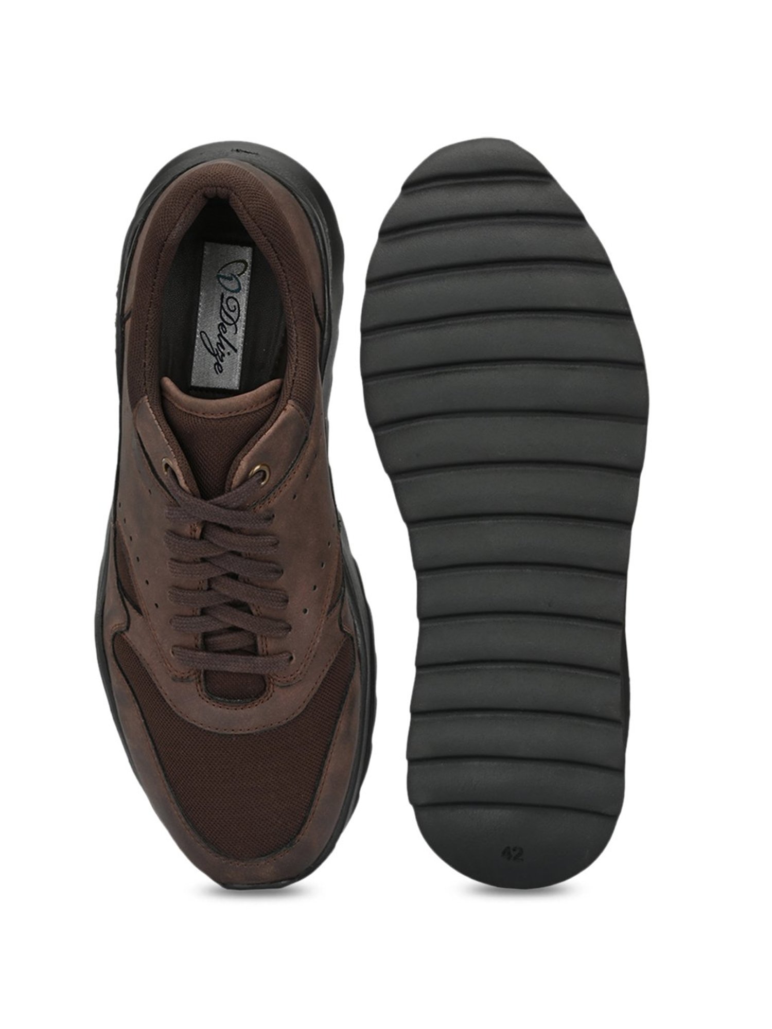 Delize Men's Brown Casual Sneakers