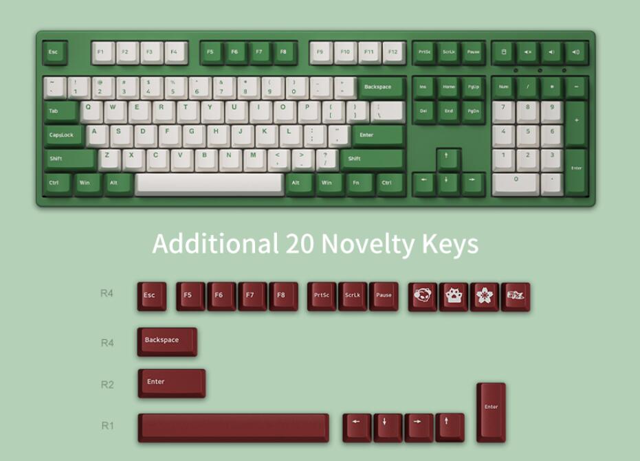 Akko 3108V2 Sailor Moon Gaming Mechanical Keyboard Pink Switch Double Shot Dye Sub PBT Keycaps NKRO Detachable USB Type-C Pink Cat Paw