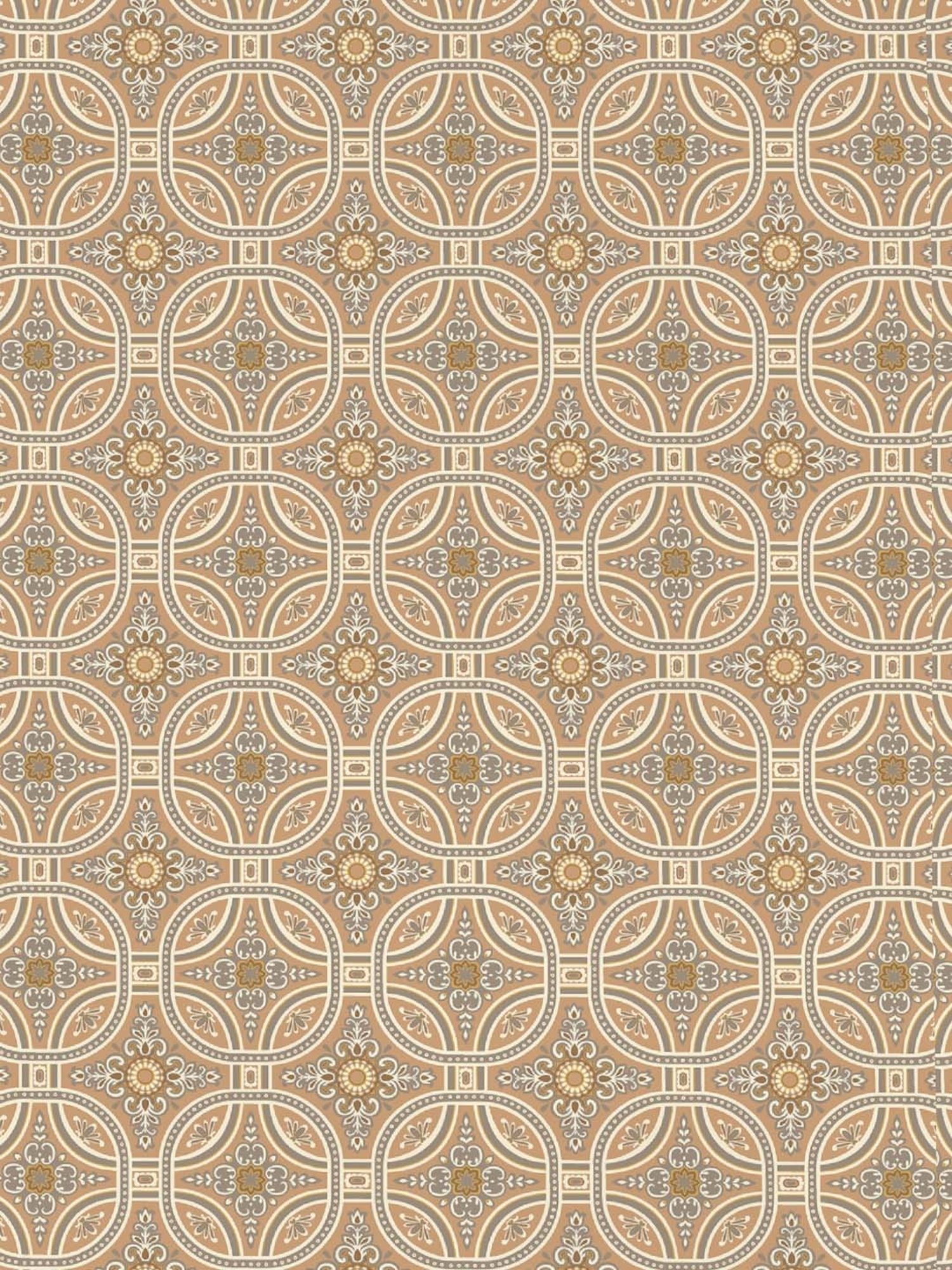 DDecor Floral Brown 136 TC Cotton Double Bedsheet with 2 Pillow Covers