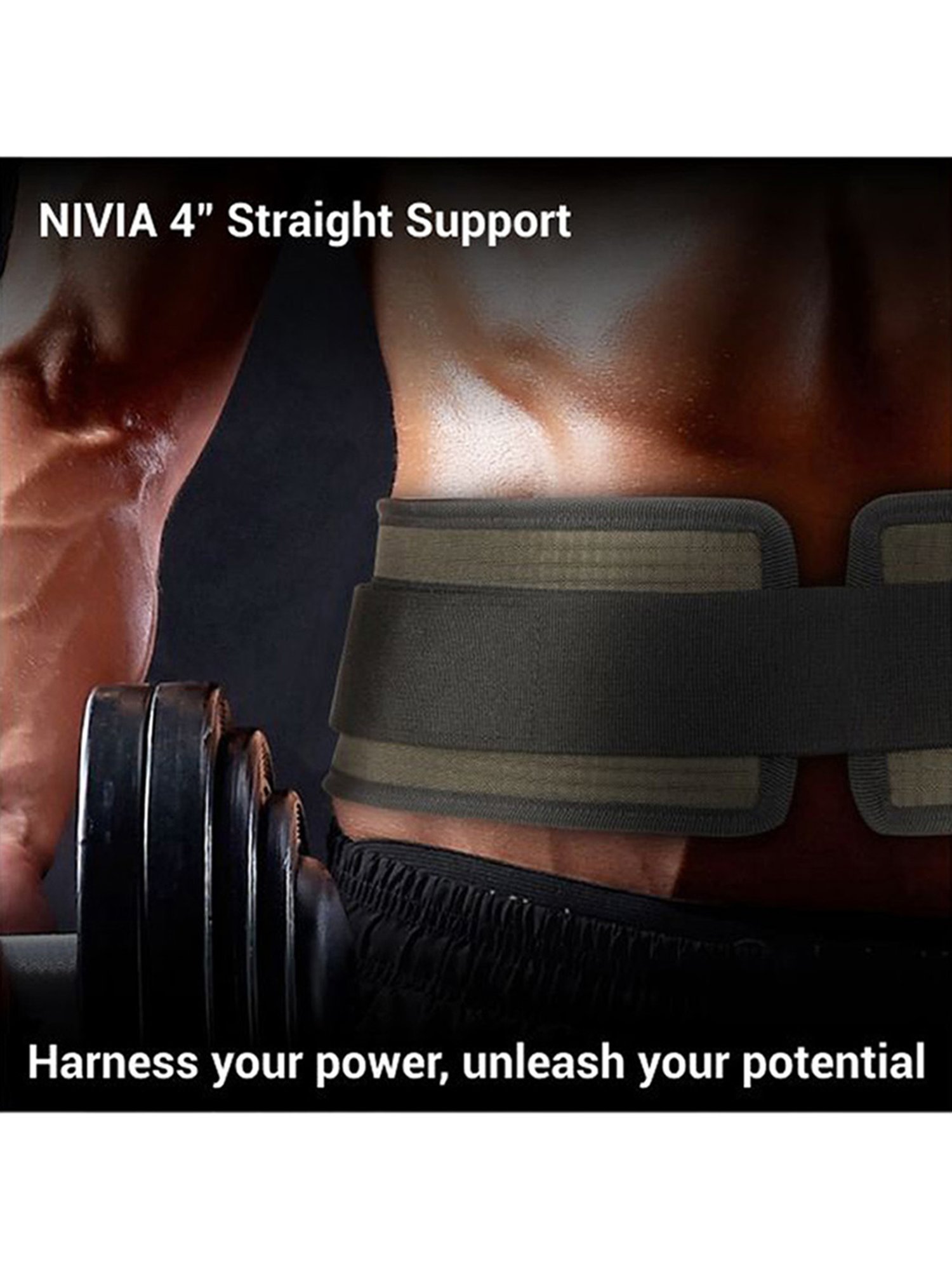 Nivia Weightlifting Gym Belt (Green) Size - M