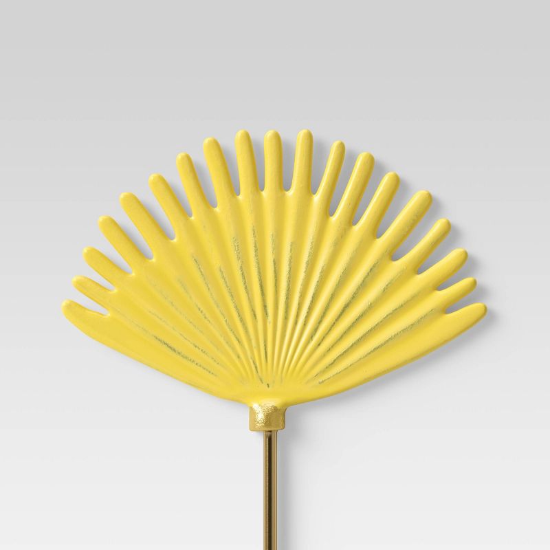 35" Iron and Aluminum Garden Stake Yellow Leaf - Opalhouse™
