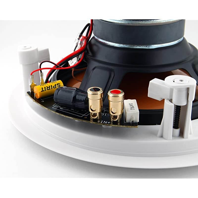 M8C 2Way in Ceiling in Wall Speaker 8 Inch Woofer 1Inch Pivoting Silk Dome Tweeter 94Inch Cutout Diameter Each White