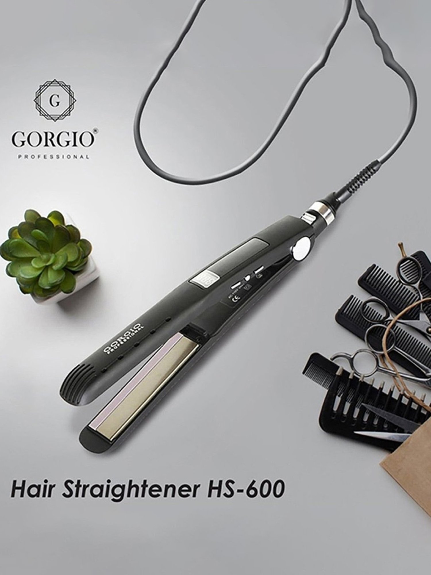 Gorgio Professional HS600 Hair Straightener (Black)