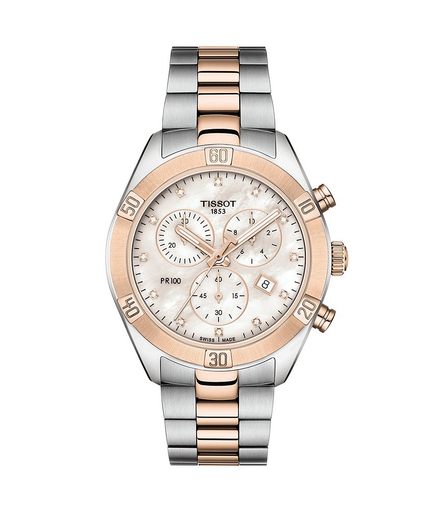 Tissot PR 100 Sport Chic Colorblock Chronograph Watch