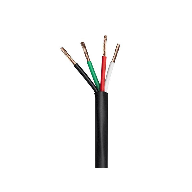 113721 Nimbus Series 14 Gauge AWG 4 Conductor CMPRated Speaker Wire Cable 500ft UL Plenum Rated 100 Pure Bare Copper With Color Coded Conductors