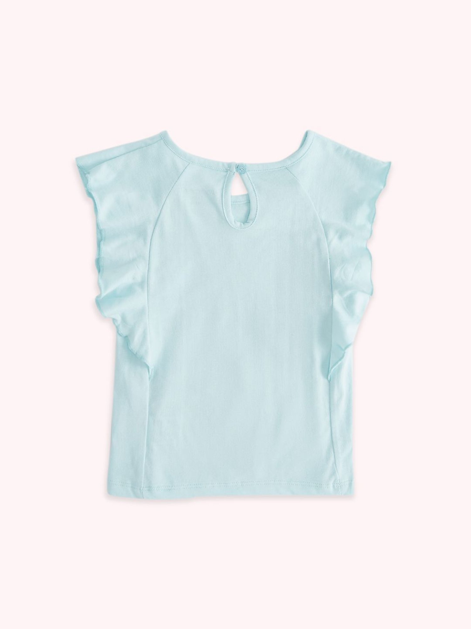 Pantaloons Baby Aqua Blue Cotton Printed T-Shirt