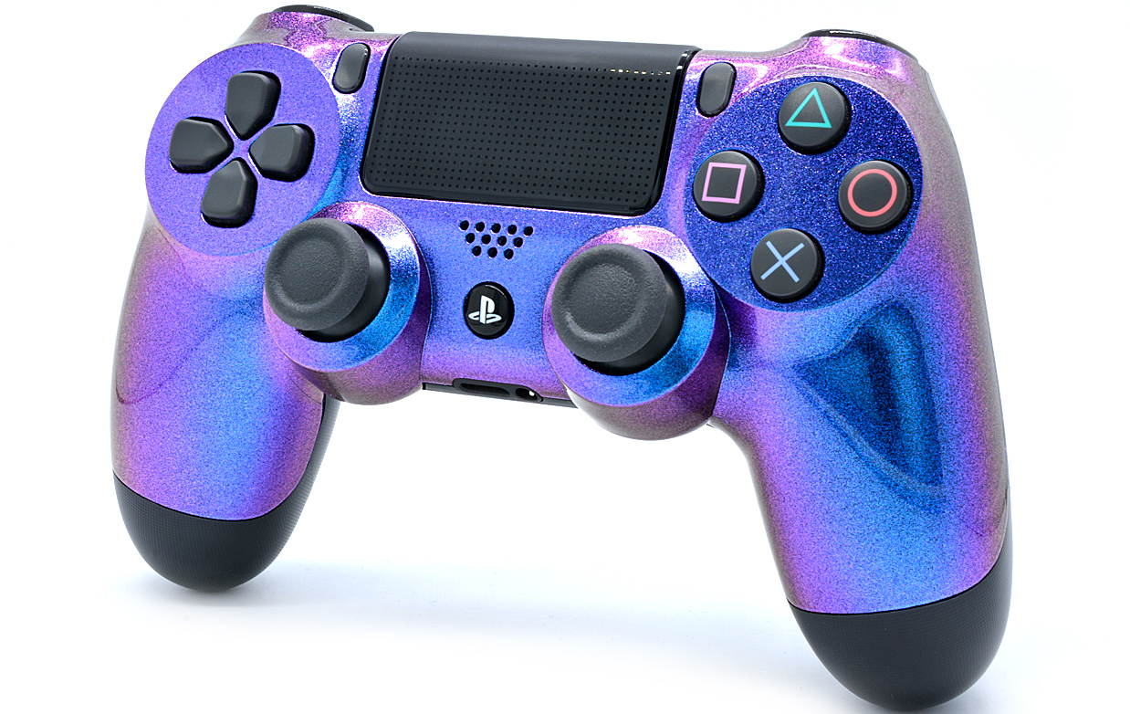 "Enigma" Ps4 PRO Custom UN-MODDED Controller Exclusive Unique Design with CUSTOM LIGHTBAR