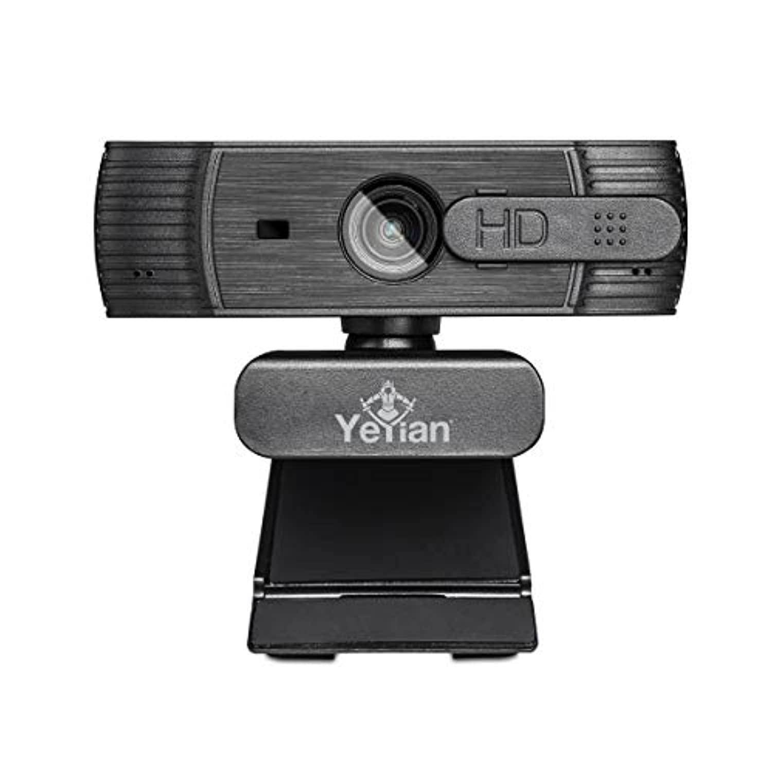 yeyian webcam yaw-041620 widok series 2000, 1080p autofocus camera dual stereo microphones and privacy cover