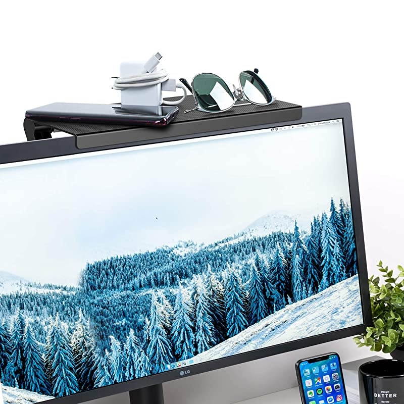 TV Top Shelf Mounting Screen Top Shelf TV Screen Storage Bracket Stand TV Monitor Stand TV Wall Mount Wall TV Bracket Screen Top Shelf Storage Rack Mount Shelf Black