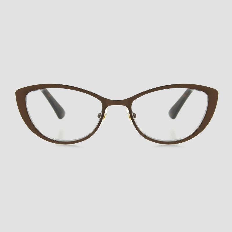 Women's Cateye Blue Light Filtering Glasses - A New Day™ Dark Brown
