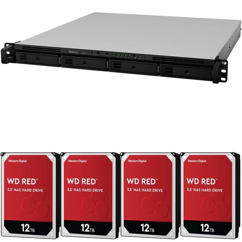Synology RS820+ 4-Bay RackStation NAS with 18GB RAM and  8TB (4x2TB) of Western Digital RED NAS Drives Fully Assembled and Tested By CustomTechSales