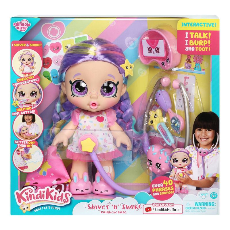 Kindi Kids Shiver 'n Shake Doll - Rainbow Kate