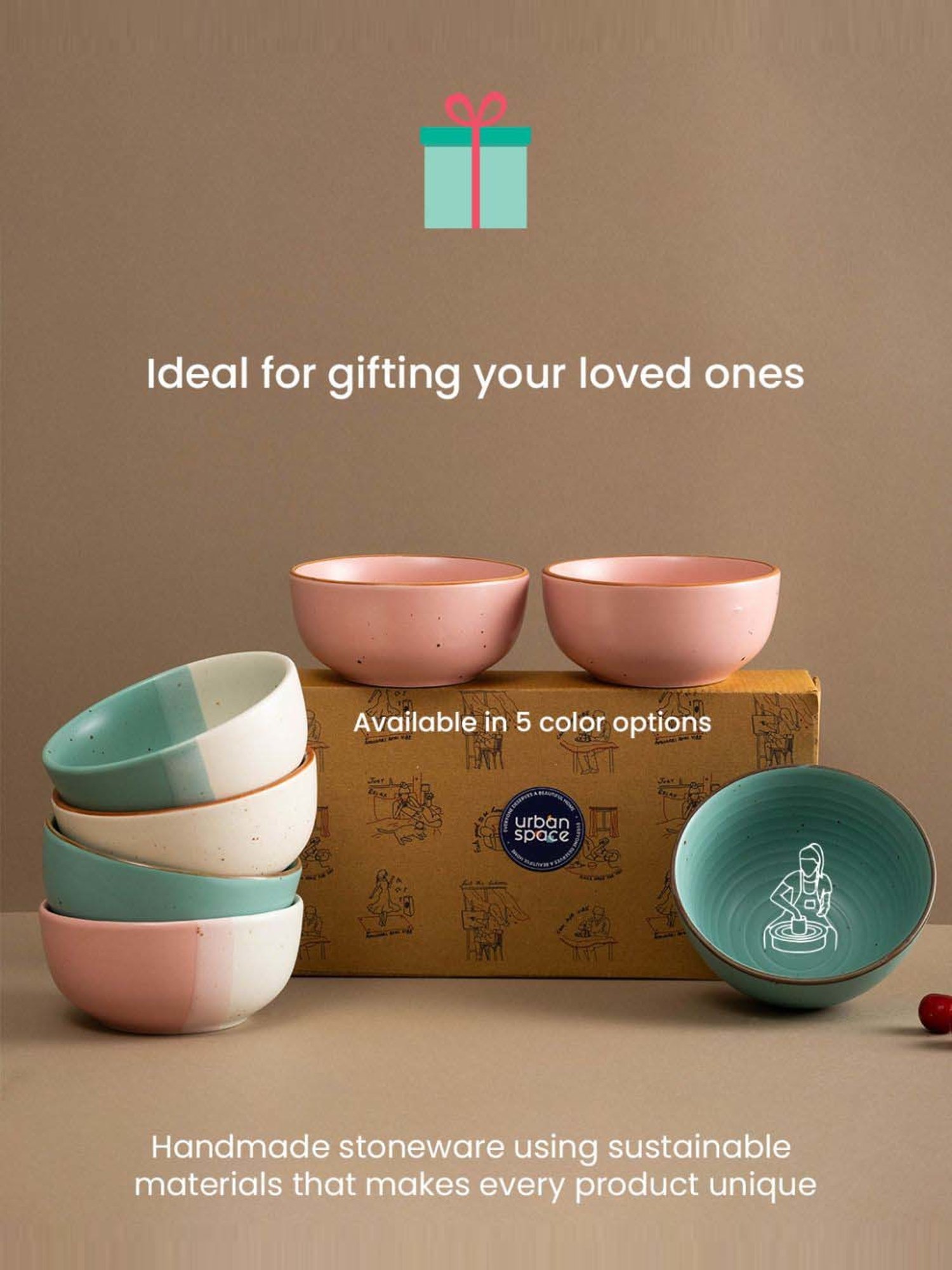 BlackCarrot Black & White Ceramic Dip Bowls Set of 2