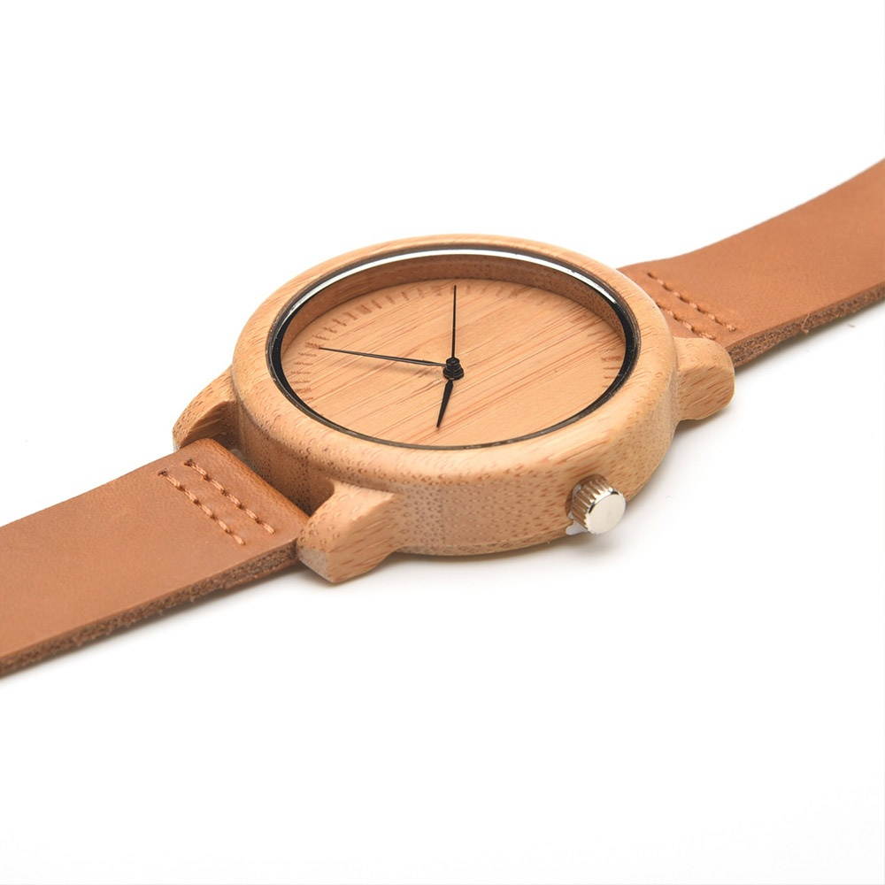 Women's Watches Analog Handmade Natural Bamboo Wood Watches Men Fashion Minimalist Quartz Watch