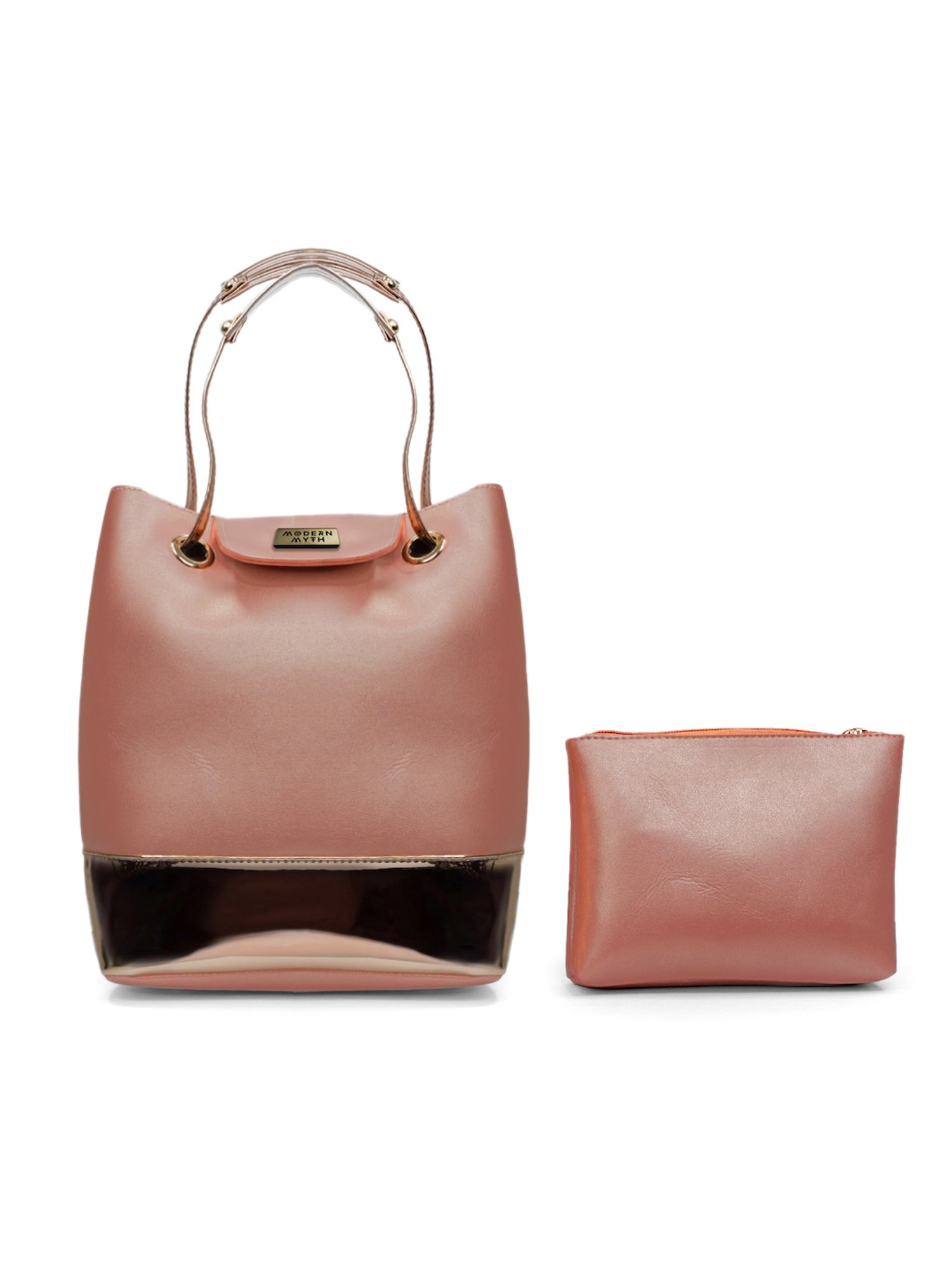 Modern Myth Peach Medium Bucket Handbag
