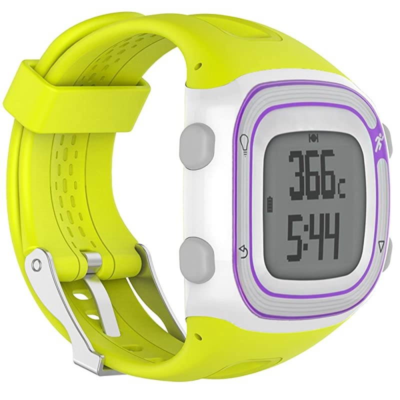 Band for Garmin Forerunner 1015 Soft Silicone Replacement Watch Band Strap for Garmin Forerunner 1015 GPS Watch Lime SDisplay Size 081quotx077quot
