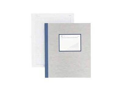 Rediform 43644 National Laboratory Research Notebook - 200 Sheets - Printed - Sewn - Both Side Ruling Surface - Letter 8.50" x 11" - Blue Paper - Gray Cover - Pressboard Cover - 1Each