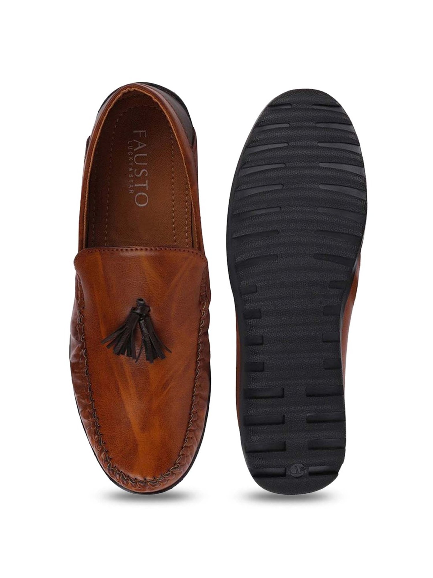 Fausto Men's Tan Casual Mocassins