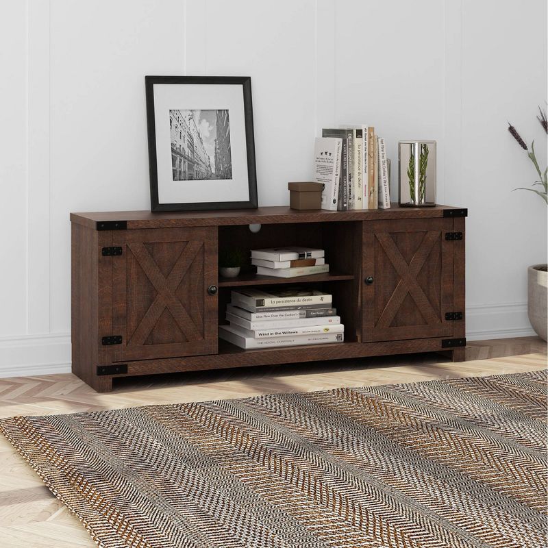 Claret Media Console Table Brown - RST Brands