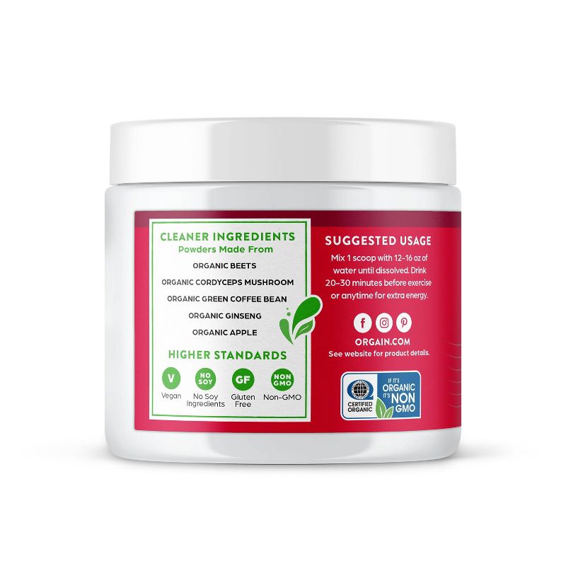Orgain Organic Sport Energy Powder - Strawberry Lemonade - 8.4oz
