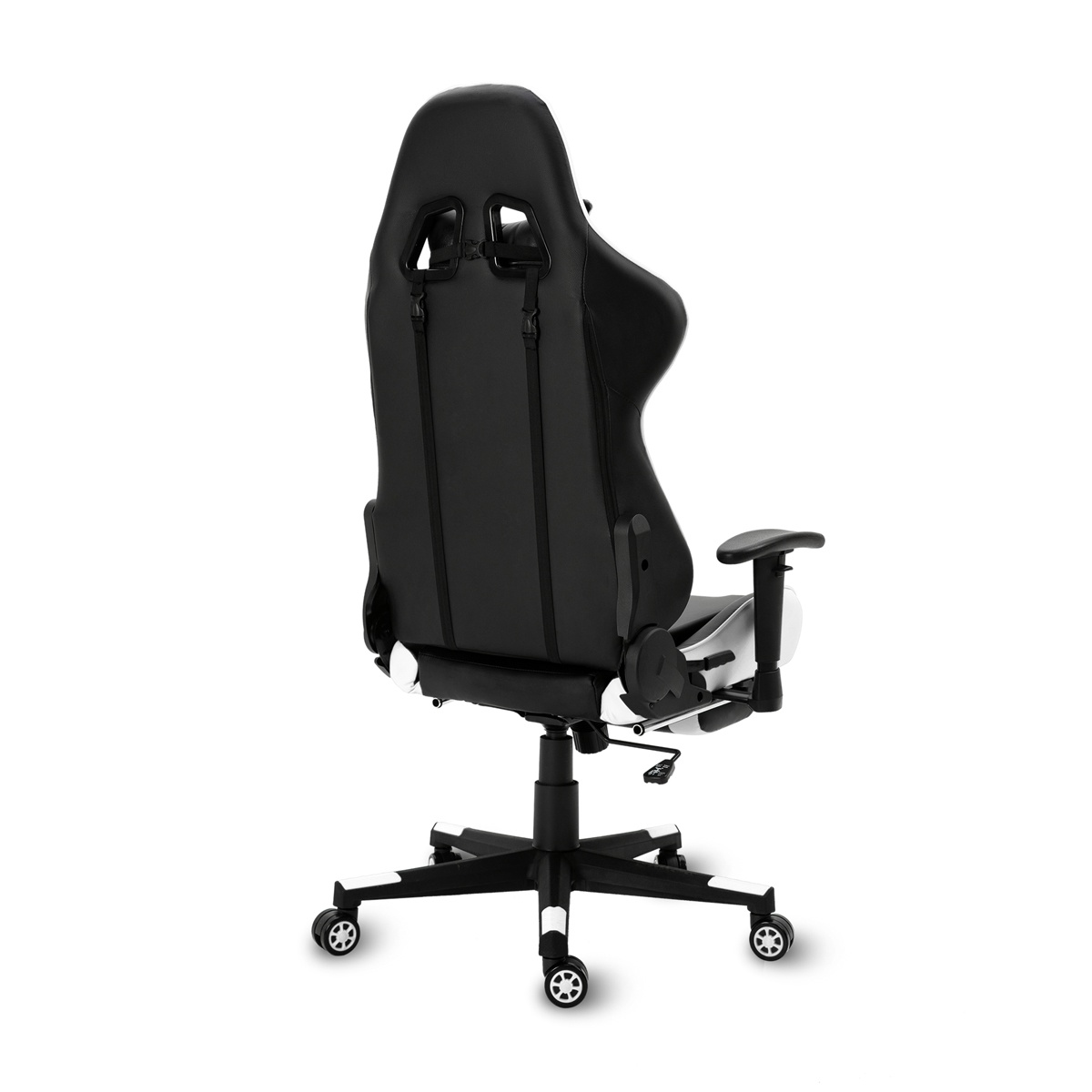 Ergonomic Computer Gaming Chair Office Chair Racing Style High-back Swivel Chair(White)