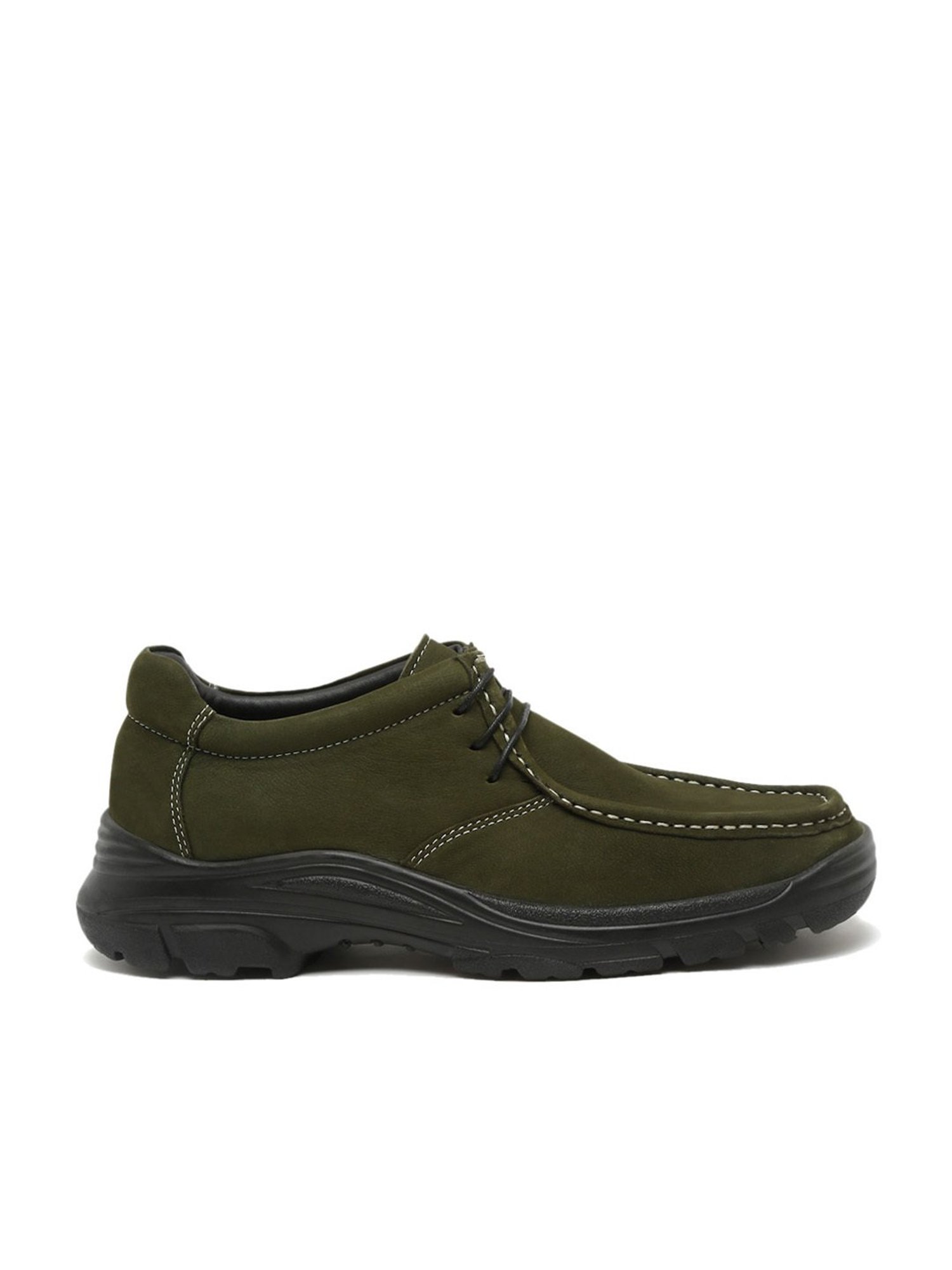 Teakwood Leathers Men's Green Derby Shoes