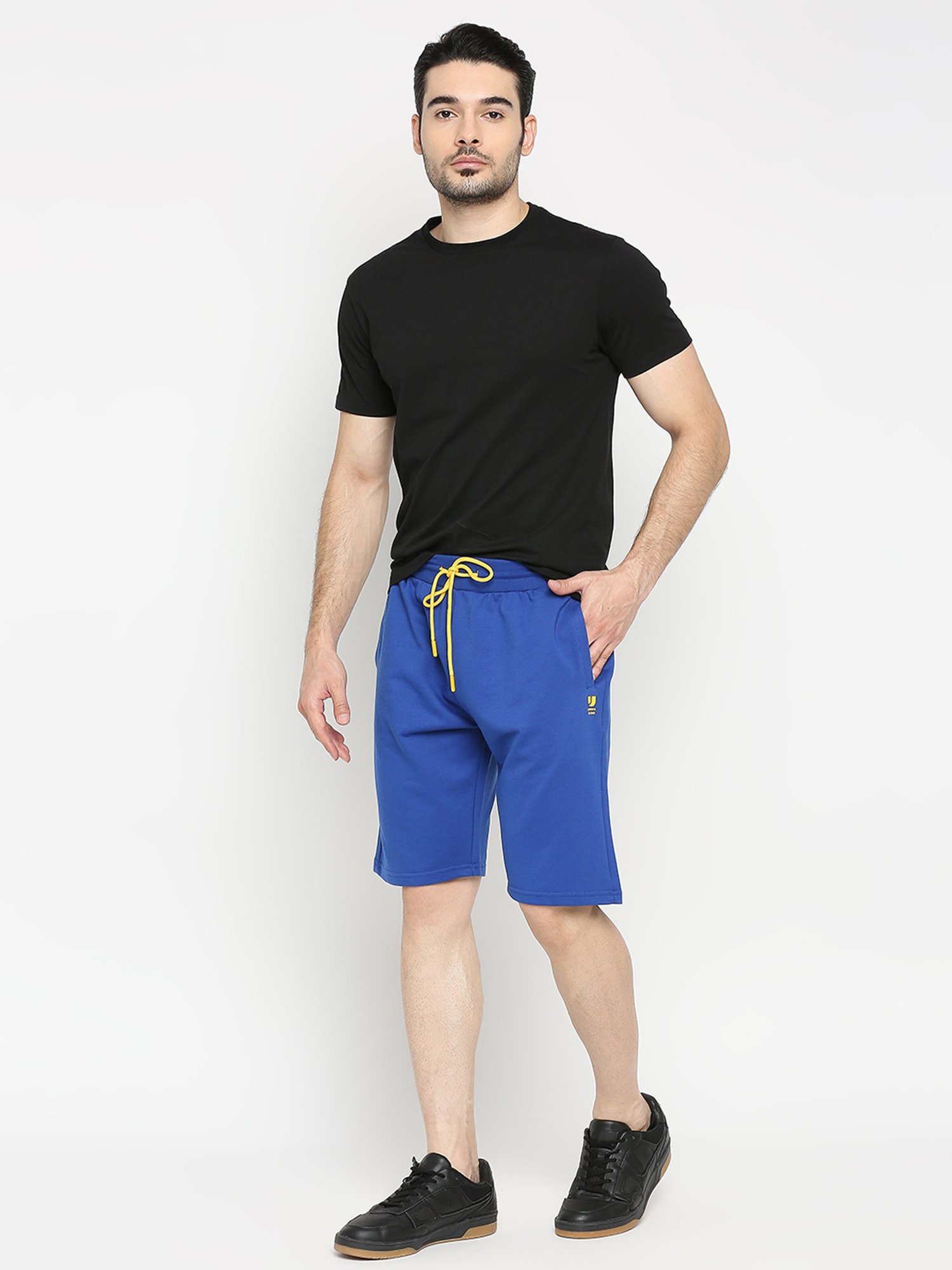 UnderJeans by Spykar Royal Blue Regular Fit Shorts