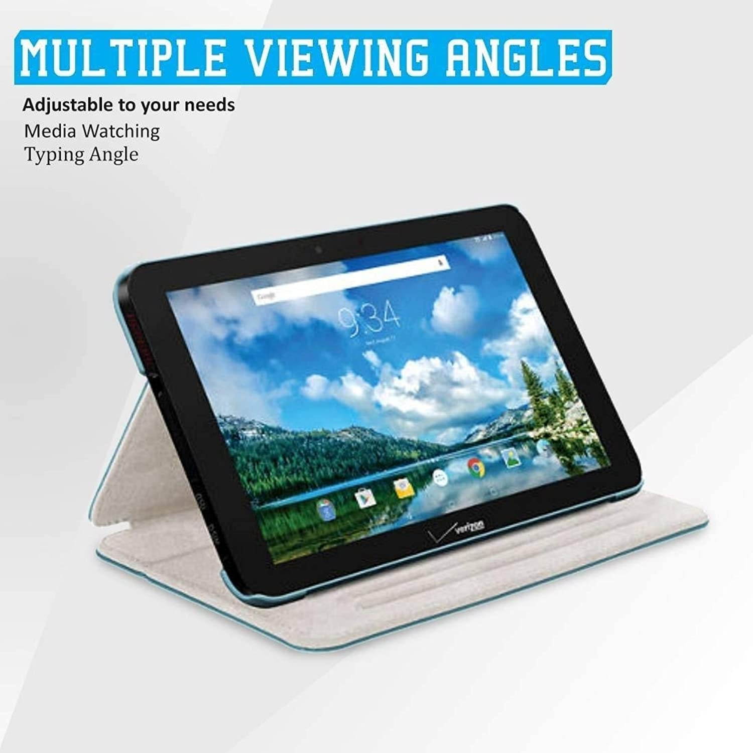 Verizon Folio Case, Screen Protector and Stylus Pen Bundle for LG G Pad X8.3 - Blue