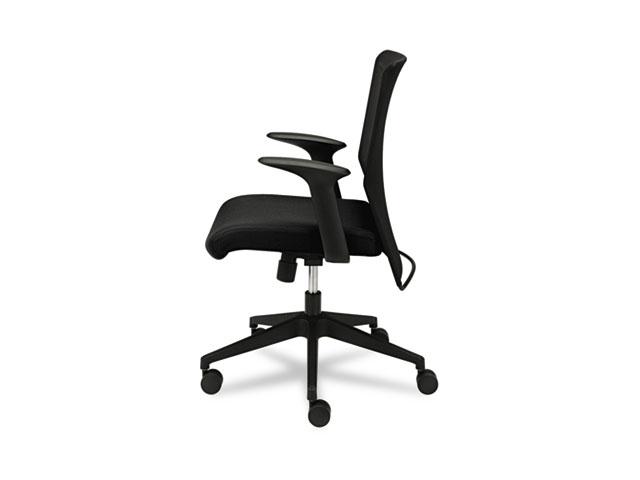 HON Wave Mesh High-Back Task Chair, with Height-Adjustable Arms, in Black (HVL702)