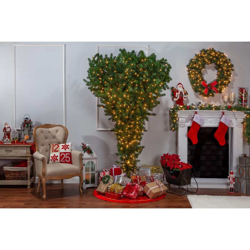 Sterling  7.5Ft Pre-Lit Upside Down Floor Tree with 600 clear lights