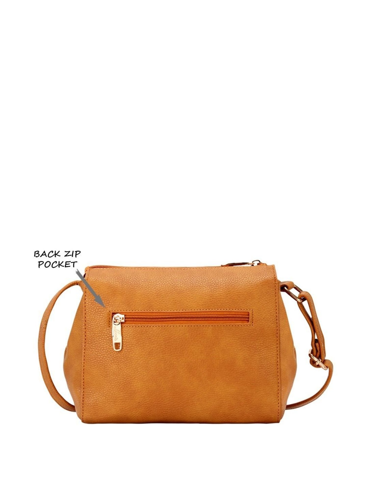 Lavie Cetan Yellow Solid Medium Sling Handbag