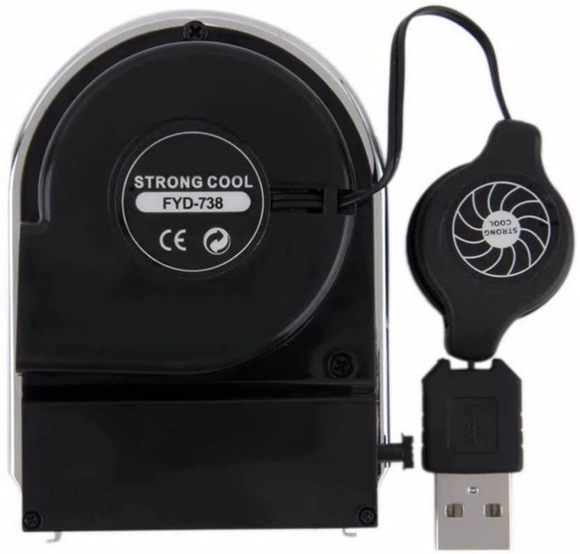 Mini Flexible Vacuum LED USB Cooler Air Extracting Cooling Pad Fan for Notebook Laptop Computer Peripheral External Cooling Fan