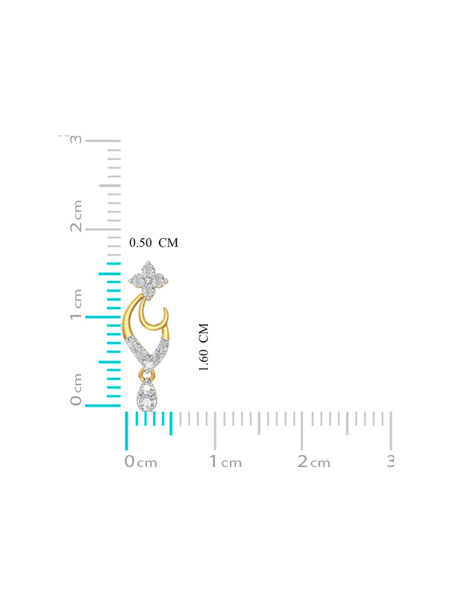 Joyalukkas 18k Gold & Diamond Drop Earrings