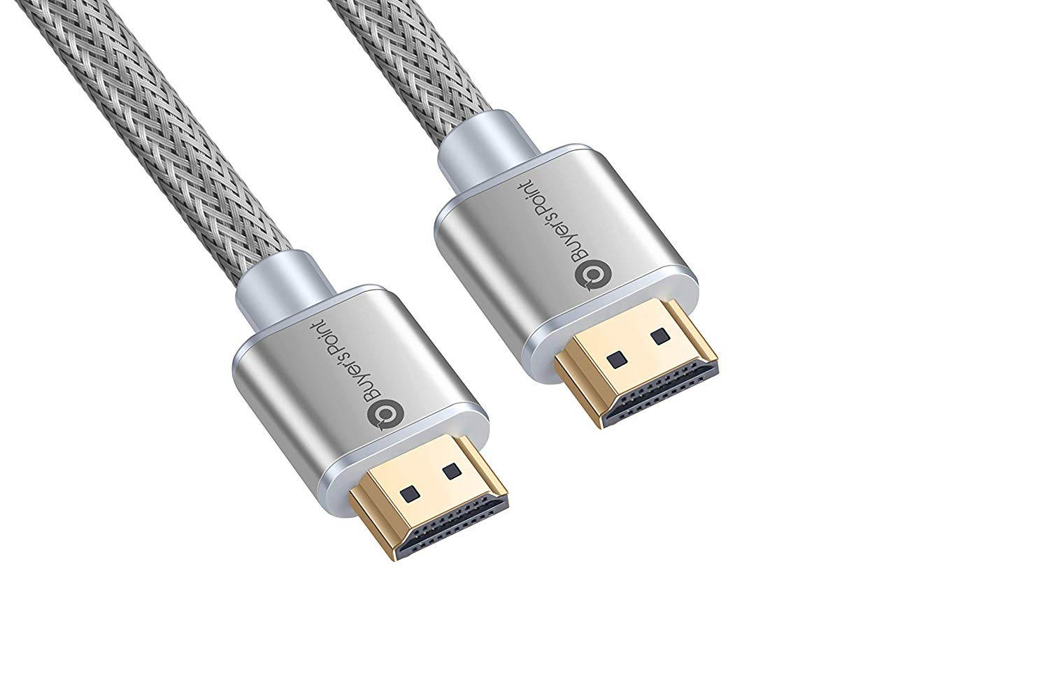 Buyer&rsquo;s Point Ultra High Speed HDMI 2.1 Cable Dynamic HDR 1.8M (6ft) 8K 120Hz, 48Gbps, Dolby Vision, eARC, Compatible with Apple TV, Nintendo Switch, Roku, Xbox, PS4, Projector Pack of 100 Gray