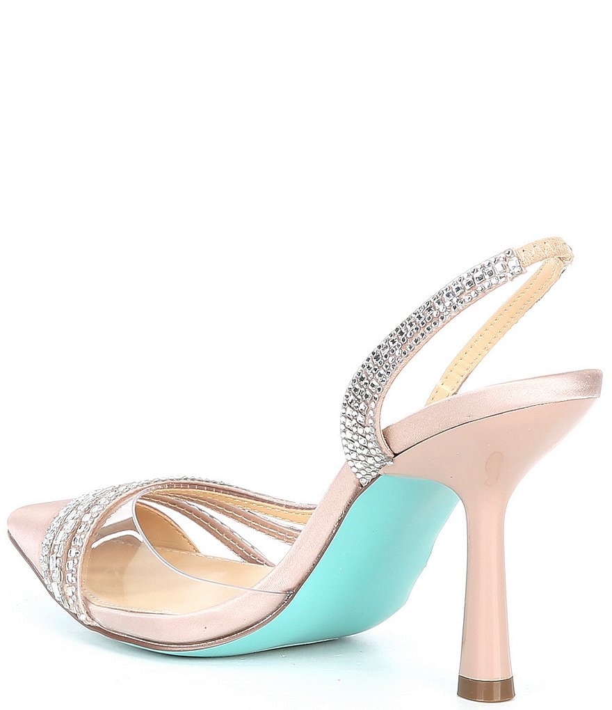 Blue by Betsey Johnson Dora Rhinestone Slingback Dress Pumps
