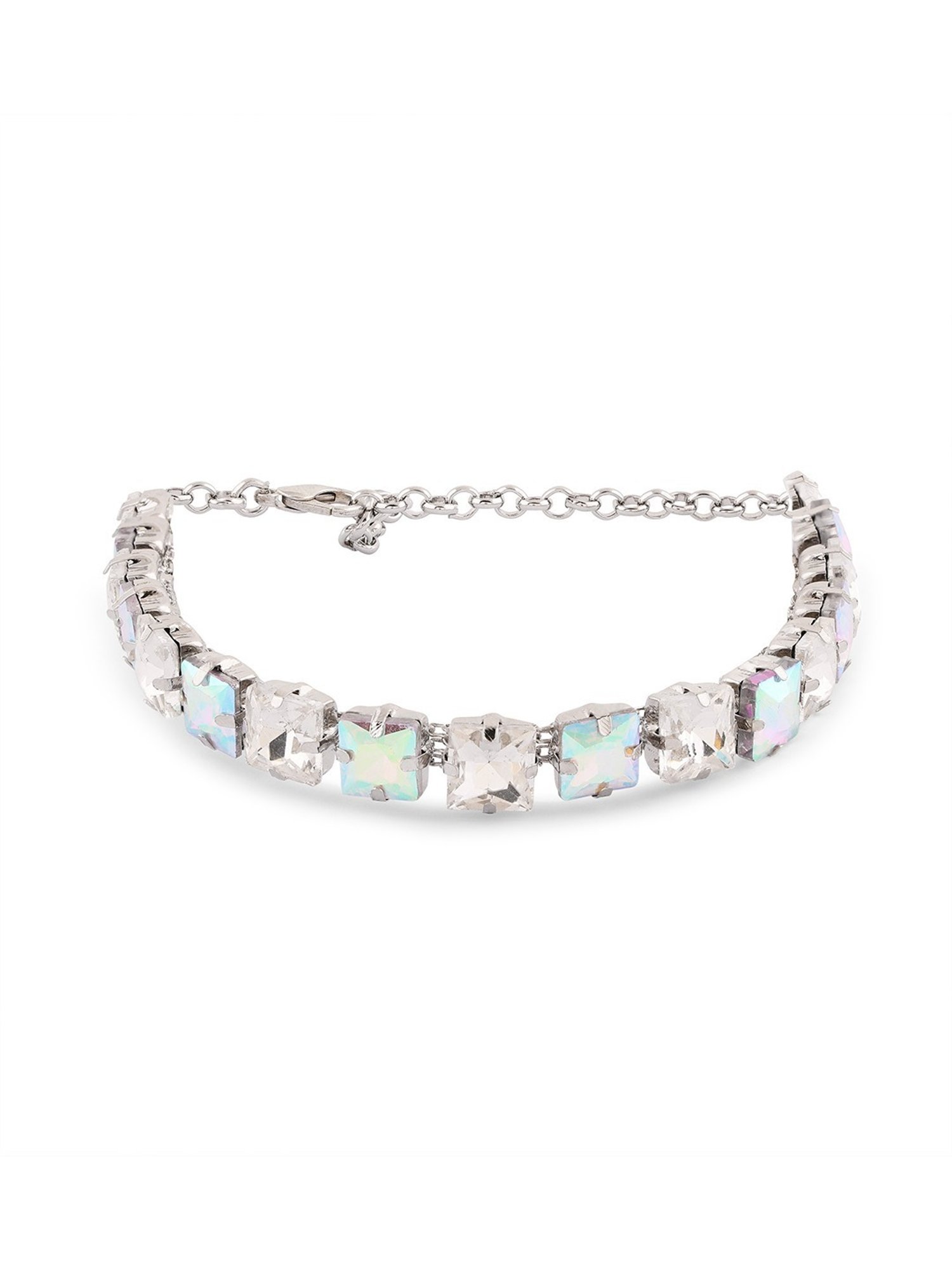 Zaveri Pearls Multicolor Dazzling Artificial Stones Contemporary Adjustable Bracelet-ZPFK16712